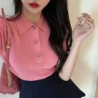 Short-sleeve Polo Shirt / A-line Mini Skirt