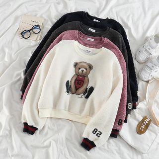 Bear Print Fleece Pullover