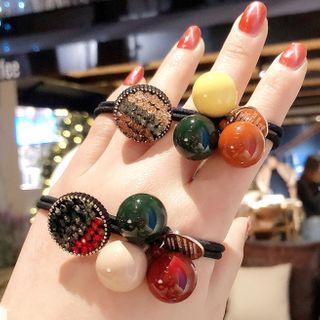 Bead & Faux Crystal Hair Tie