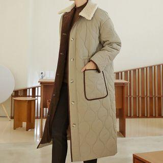 Detachable Fleece-collar Quilting Coat