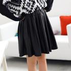 Faux Leather A-line Skirt