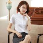Short-sleeve Blouse / Mini Pencil Skirt / Set (various Designs)