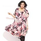Short-sleeve V-neck Printed Dress