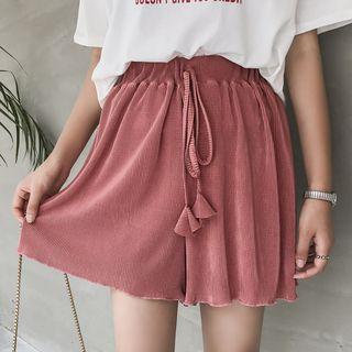 Drawtring Pleated Chiffon Dress