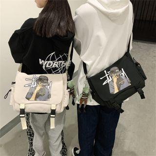 Print Flap Crossbody Bag / Bag Charm