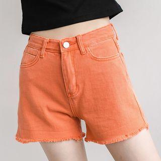 Rip Denim Shorts Tangerine - S