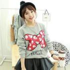Bow Print Pullover