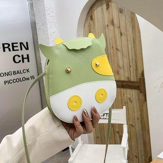 Cow Faux Leather Crossbody Bag