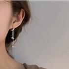 Non-matching Alloy Moon & Star Fringed Earring