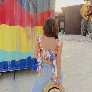 Print Camisole Top As Figure - One Size