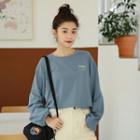 Puff-sleeve Cartoon Print T-shirt