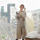 Button-detail Trench Coat With Sash