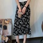 Floral Midi Straight-fit Skirt Daisy - One Size