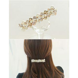 Faux-pearl Embellished Barrette