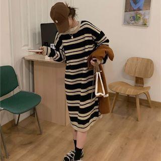 Color Block Striped Knit Dress Stripe - One Size