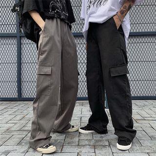 Side-pocket Wide-leg Pants