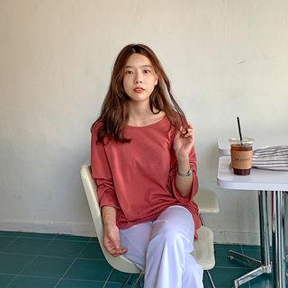 Drop-shoulder Loose T-shirt