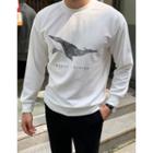 Round-neck Whale-printed T-shirt