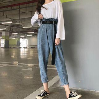 High-waist Crop Harem Pants