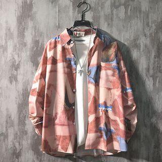Couple-matching Long-sleeve Printed Shirt
