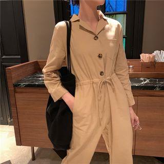 Long-sleeve Crop Jumpsuit