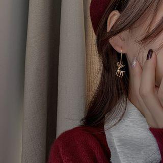 Christmas Deer Alloy Dangle Earring