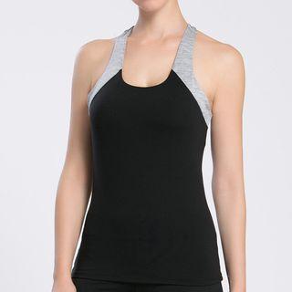 Contrast Trim Quick-dry Padded Tank Top