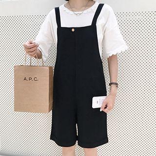 Plain Pinafore Playsuit