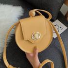 Circle Faux Leather Crossbody Bag