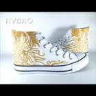 Golden High-top Canvas Sneakers