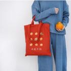 Printed Chinese Character Canvas Tote Bag