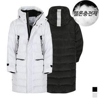 High-neck Long Padded Shell Parka