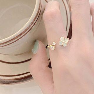 Flower Open Ring Camellia Open Ring - Gold - One Size