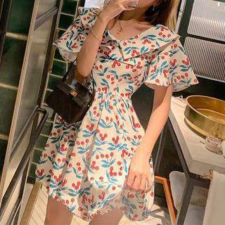 Cherry Short-sleeve A-line Dress / Pencil Skirt