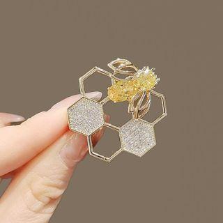 Bee Alloy Brooch Gold - One Size