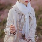Furry Scarf Beige - One Size