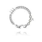 Shark Bone Alloy Bracelet 1 Pc - Silver - One Size