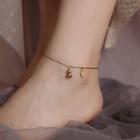 Gourd Stainless Steel Anklet Gold - One Size