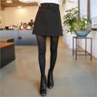 Textured A-line Mini Skirt