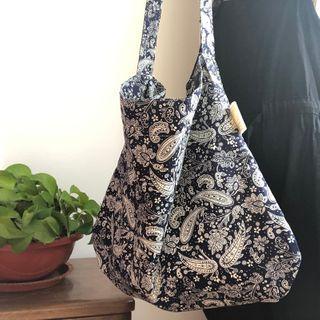 Paisley Print Cotton Crossbody Bag