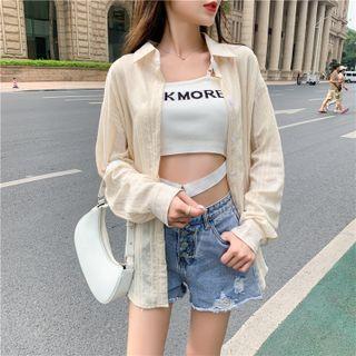 Striped Light Shirt Jacket