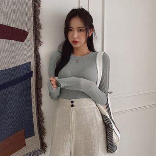 Crewneck Slim Sheer T-shirt