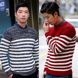 Round-neck Stripe Sweater