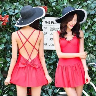 Bow Cross Strap Swimdress