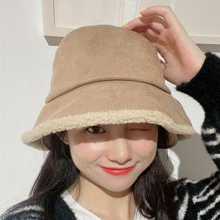 Fleece Lined Faux Suede Bucket Hat