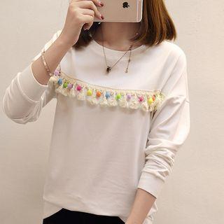 Long-sleeve Tassel T-shirt