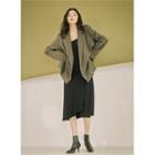 Slit-side Blazer Khaki - One Size