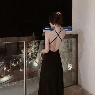 Spaghetti Strap Mid A-line Dress