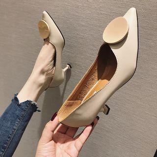 Disc Pointy-toe Pumps