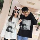 Couple Matching Hooded Printed Top